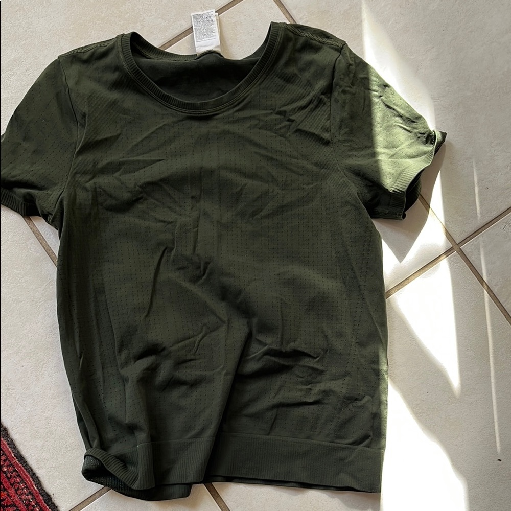 Athleta Dark Green Short Sleeve Top